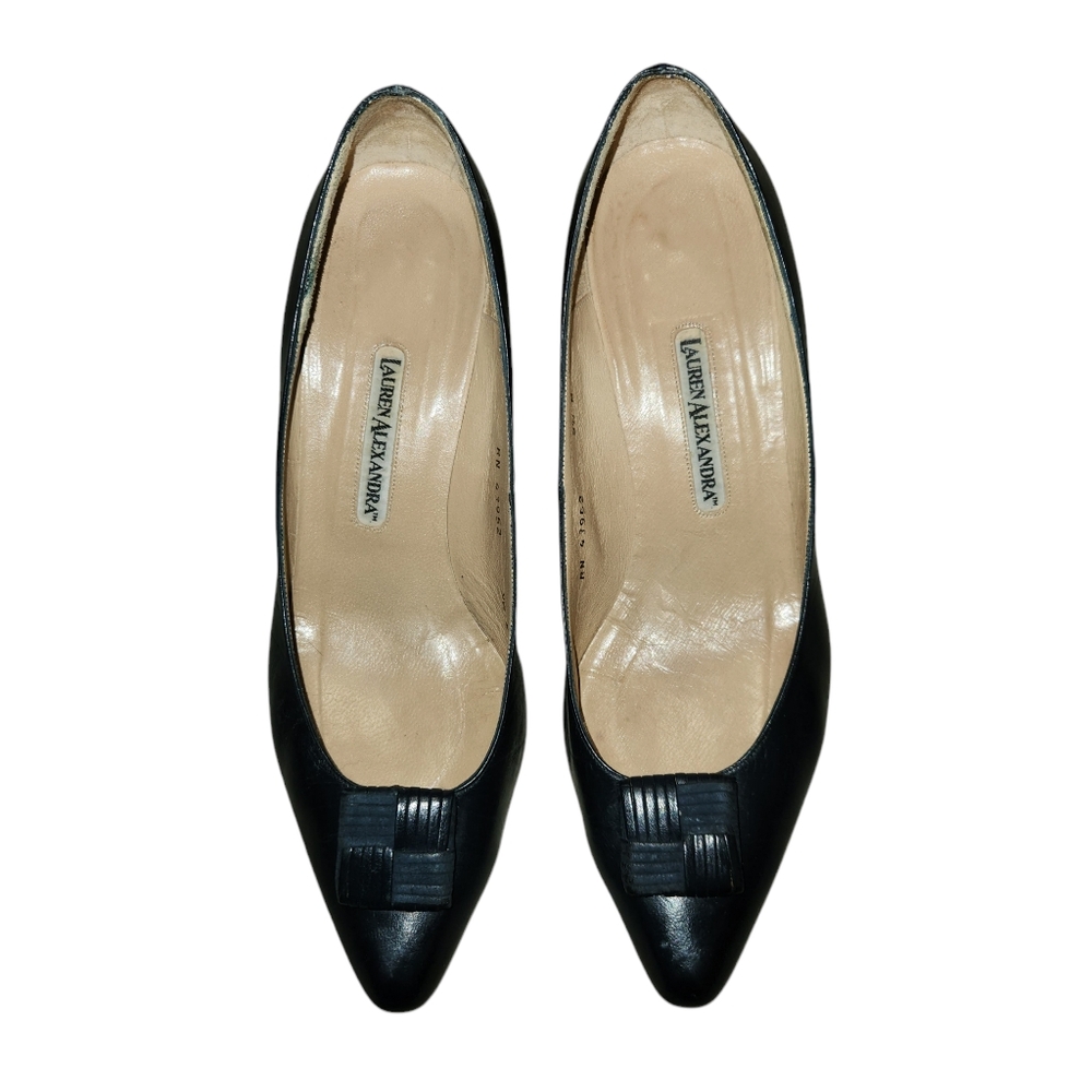 Lauren Alexandra Vintage Navy Blue Pumps - Picture 3 of 8